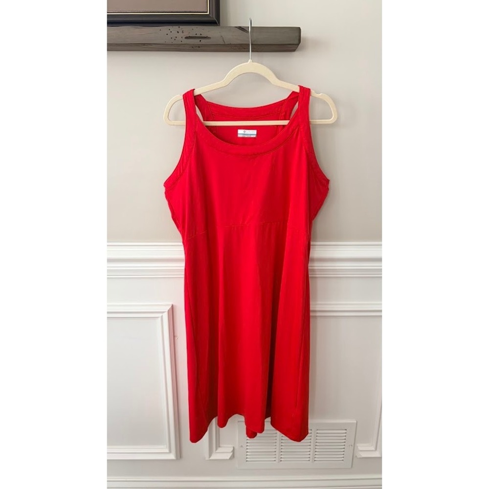 Columbia Sportswear Red Sleeveless Racerback Active Hiking Dress Womens XL